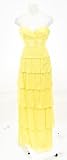 BCBGMAXAZRIA Pale Lime Silk Maxi Dress