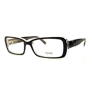 Authentic Fendi Eyeglasses 768 BLACK TRANSPARENT 964