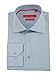 Gino Valentino Men's Modern Spread Collar Barrel Cuff Cotton Dress Shirt