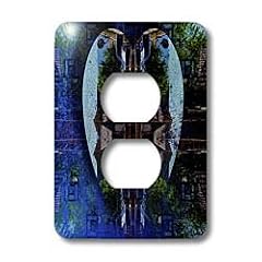 See more detail about Jos Fauxtographee Abstract - A neighborhood on blue, textured canvas and shaped in a heart - Light Switch Covers - 2 plug outlet cover