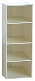 IMAGE OF 4-shelf Wooden Cabinet in White