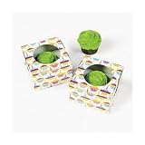 12 pc CUPCAKE boxes - cupcakes print boxes!!