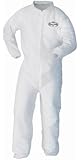 Kimberly-Clark KleenGuard A10 Polypropylene Light Duty Disposable Coverall, Elastic Wrist, White, Size 2XL (Case of 25)