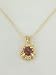 14K Antique Garnet and Diamond Pendant