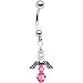 Handmade October Birthstone Angel Belly Ring MADE WITH SWAROVSKI ELEMENTS