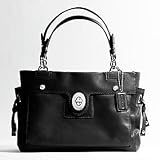 COACH Black Leather Peyton Satchel Bag 14510 - Large