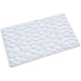 ABELE (R) Aqua Non Slip Soft Rubber Baby Kids Safety Shower Tub Bath Mat, Skid Proof and Anti Bacterial, Mildew Mold Resistant Bathtub Mat (White)