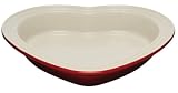 Le Creuset Cerise Stoneware Heart Baking Dish, 26 cm