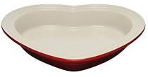 Le Creuset Cerise Stoneware Heart Baking Dish, 26 cm