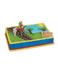 Toy: Curious George Train Cake Decorating Topper Kit - Cake Decorating