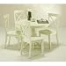 Kitchen & Housewares : Round Pedestal Dining Table -Hardwood/White Finish (White) (30" H x 42" W x 42" D)