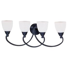 Sea Gull Lighting 4014-07 Farnsworth Four-Light Vanity, Weathered Iron Finish with Scavo... by Sea Gull Lighting