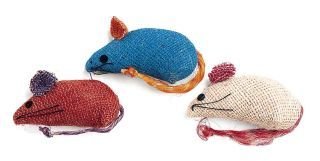 Ethical Cat Burlap Mice 3 Pack - 2090