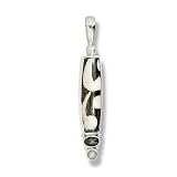 Sterling Silver, Mud Bead, Black Star and Moonstone Pendant by Sajen
