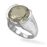 Sterling Silver Green Amethyst Ring