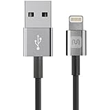Monoprice Apple Certified Zinc-Alloy Lightning to USB Charge & Sync Cable for iPhone, 4.5ft Black