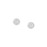 14K White Gold 1/4 ct. Diamond Earring Jackets