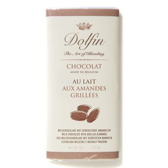 Dolfin Milk Chocolate Bar with Grilled Almonds-70g