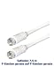 Satkabel F-Stecker gerade auf F-Stecker gerade 7,5m wei�