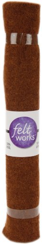 DimensionsNeedle Felting Flat Felt Nutmeg Brown Roll Wool, 12'' x 12''