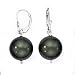 925 Silver & Forest Green Shell Earrings