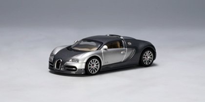 Childrens Toyshop  Third Party New : Diecast Model Bugatti EB 16.4 Veyron in Grey and Silver