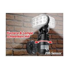 VisorTech LED-Flutlicht mit nachlaufender SD-�berwachungskamera