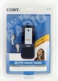 COBY CX70-WT/RADIO/AM-FM/POCKET/SLIM DESIGN