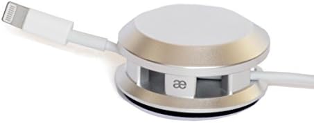 Cable Carousel - Metal Cable Organizer: Cord Management &amp; Computer, Electrical, Aluminum Charging Cord Holder (Silver)