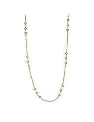 18K Yellow Gold Diamond By The Inch Necklace 18 Inch