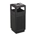 Safco Canmeleon Recessed Panel, Ash Urn, Side Open, 15 Gallon, 13.75 Inches Width x 32.75 Inches Height, Black (9474BL)