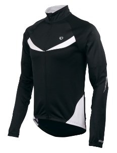 Pearl Izumi Mens Elite Thermal Long Sleeve Jersey,Black/White,Medium