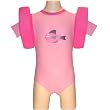 Girls Short Sleeve Float Suit with Heads-Up Flotation and UV Sun Protection