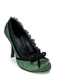 Green Satin Pleated Pump - 9