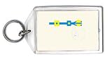 Small Empty 1-neck Left Clamp Flask Keychain