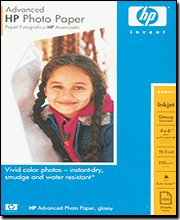 HP Advanced Photo Paper, glossy (100 sheets, 4 x 6-inch with tab)