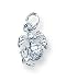 Sterling Silver Marine Corps Emblem Charm with 20 inch Sterling Silver Chain