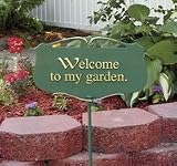 Outdoor Living : Cast Aluminum "Welcome to my Garden" Plaque Garden