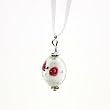 Murano Glass Pendant Jewelry - Ester Red/White Style 1
