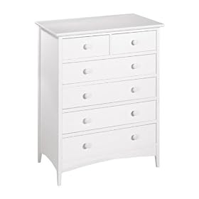 Hawthorne 37w 4 + 2 Drawer Chest, 48.5Hx37W, WHITE