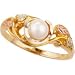 Beautiful! Yellow-gold Authentic Black Hills Gold Women's Pearl Ring