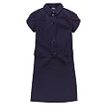 Girls' Uniform Stretch Canvas Dress - Navy