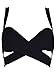 Persun Women Black Cut Out Bodycon Cross Front Crop Top
