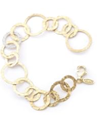 I. Reiss 14K Gold Open Link Bracelet, Set with Diamonds.