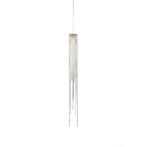 Nova Lighting 6341 Bead 1-Light Pendant, Brushed Nickel with Bead Chain Shade by Nova Lighting