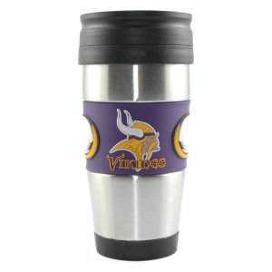 Minnesota Vikings Travel Mug: 15 oz Stainless Steel Travel Tumbler