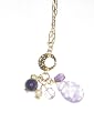 Jessica Elliot Long Purple Stone Cluster Necklace