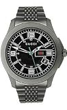 Gucci Steel PVD Coated Bracelet Black Dial Men's watch #YA126202