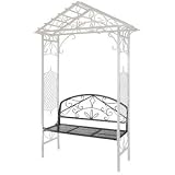Austram Bench For Gable Arbor Hammered Silver by Austram