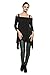 Women's Open Off Shoulder Gypsy Boho Trapeze Handkerchief Hem Top Shirt Blouse